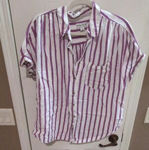 Women's s Purple Striped Shirt